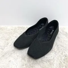 ビバイア VIVAIA 40 25.5cm スクエアトゥ 黒 フラットシューズ