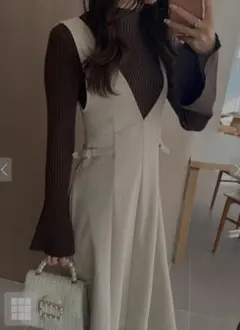 新品ブラウン 長袖ニット