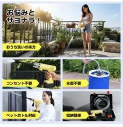 折りたたみ式で業界最高8MPa・2026年新登場】 高圧洗浄機 コードレス