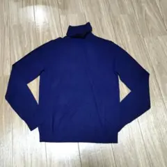 UNIQLO ユニクロ　カシミヤ　100% ネイビー　タートルネック　セーター