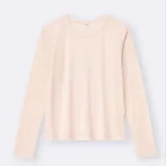 GU ソフトシアークルーネックT 長袖 トップス　Mサイズ