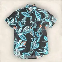QUIKSILVER アロハシャツ トロピカル ボタニカル ヴィンテージ Sのサムネイル