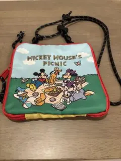 Disneyリトシーミッキーミニーピクニック　巾着　ショルダーバッグ