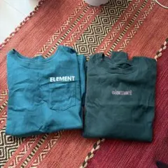 ELEMENT Tシャツ、ロンTセット 青 黒のサムネイル