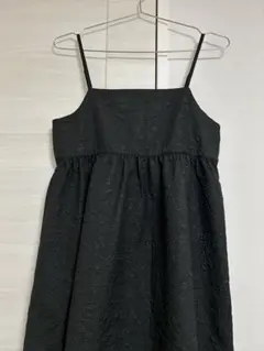 DISCOATブラック キャミワンピース ロング