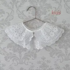 付け襟　レース　3段レース　刺繍　キッズ　オシャレ　お祝い　行事 七五三