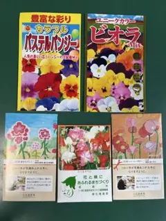 お花の種　小分け　パンジー　ビオラ　ポピー　なでしこ　スイートピー