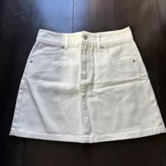 【GRL】ホワイト デニム ミニスカート タイト L