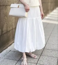 神戸レタス 切替えバルーンスカート ホワイトのサムネイル