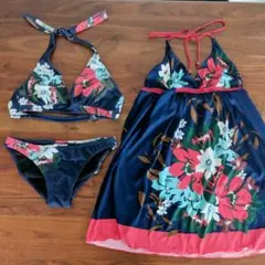 水着 ビキニ Lサイズ 11号 ３点セット 体型カバー