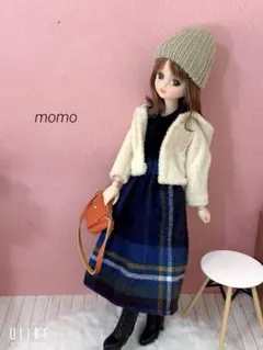 22cmドール服 フリースパーカー♡コーデ3点セット