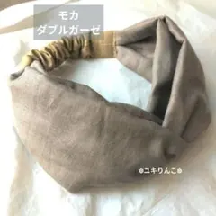 모카 더블 거즈\ 헤어 터번 핸드메이드