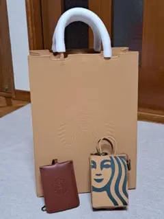 スタバ マイカスタマイズジャーニー バッグ ポーチ パスケース 3点セット