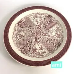 有田焼 古伊万里風 赤絵 丸皿 和食器 鳥 花文 アンティーク風