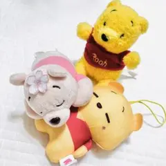 くまのプーさん　ぬいぐるみマスコット ３点セット