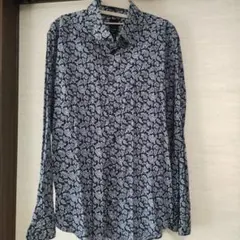 ペイズリー柄 長袖シャツ Lサイズ