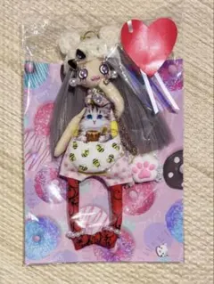 ハンドメイド ❋親子ドールチャーム ❋バッグチャーム ❋お人形 ハンドメイド ❋親子ドール＆モノグラムくまチャーム ❋バッグチャーム