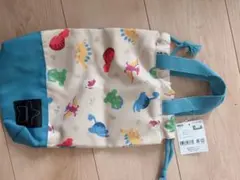 新品　恐竜柄キャンバス靴袋　シューズケース