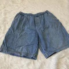 フィラ　メンズ デニム ショートパンツ ブルー ウエストゴムのサムネイル