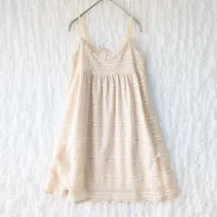 美品 グラシア キャミソール チュニック レース ベージュ M バレエコア