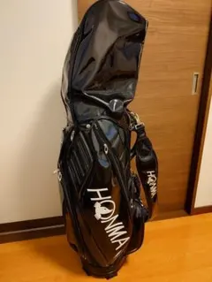 HONMA キャディバッグ エナメル調 ブラックのサムネイル