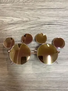 ディズニー Disney サングラス ミッキーシェイプ ピンクゴールド