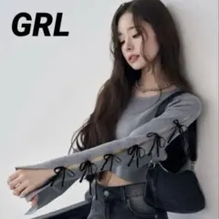 ✨新品✨【GRL】フリージア スリットスリーブリボンニットトップス[dr713]