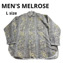 美品　MEN'S MELROSE メンズ 長袖シャツ 総柄 花柄 春夏コーデのサムネイル
