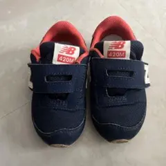New Balance 420M ベビーシューズ 14cm ネイビー/レッド
