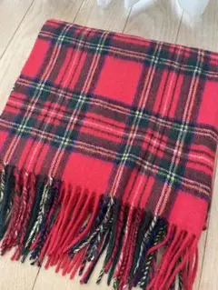 虎様　グリーンレーベルリラクシング　赤　チェックストール