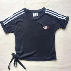 adidas 半袖 Tシャツ ハート レースアップ アディダス 刺繍 ブラックのサムネイル