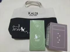 KALDI 猫の日バッグ　ティートレイ　ステンレスミニボトル