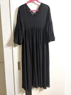 Mila Owen ブラック レース フリル ロングワンピース | Mercari