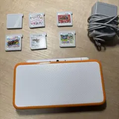 New 2DS LL ホワイト/オレンジ 充電器付き (＋ソフト)