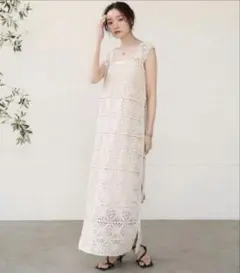 ワンピース MEDI EMBROIDERY LONG TOP Ameri vintage MEDI EMBROIDERY LONG TOP - メルカリ