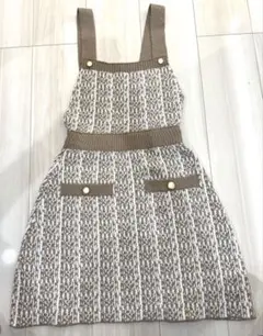 【値下げ】rienda サスペンダーミニニットスカート