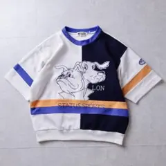 90s vintage 短丈 スポーツ 半袖スウェット 犬刺繍 cityboy