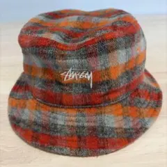 Stussy チェック柄 バケットハット