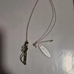 ゴールド ネックレス パール装飾付き