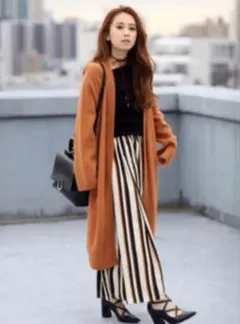 MURUAストライプ柄　ワイドパンツ