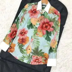 良品◎リネン混◎Dolce&Gabbana 花柄シャツ メンズライン 38サイズのサムネイル