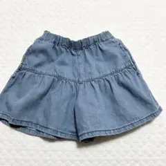 GU デニムスカート風 ショートパンツ 120 綿100%