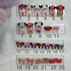 リルリンリンネイルパーツ 3Dパーツ　・ディズニークリスマス　ネイル　各1コ