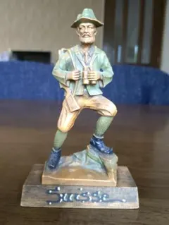 HugglerWyss ハンスハグラー パイプ男 木彫り 人形 スイス 農民美術