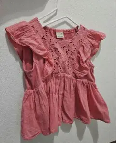 petit main ピンクシャツmirror bae.ハーフパンツ両方90cm