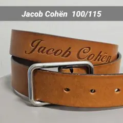 美品】JACOB COHEN/ヤコブコーエン レザー ベルト ハラコ 95 赤 - メルカリ