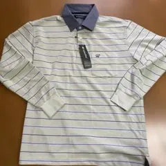 新品 ゴールデンベア ポロシャツ L 長袖 ボーダー　綿混 夏用のサムネイル