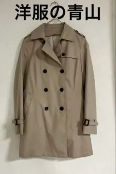 未使用　洋服の青山　トレンチコート ライナー付き　11号L 撥水加工　ベージュ