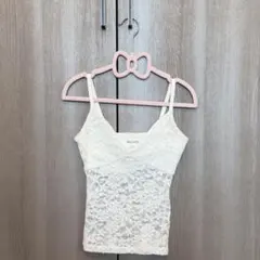 【HOLLISTER】ホワイト オールオーバーレースキャミソール