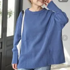 Spick & Spanバルキーヤーン ロングリブ プルオーバー